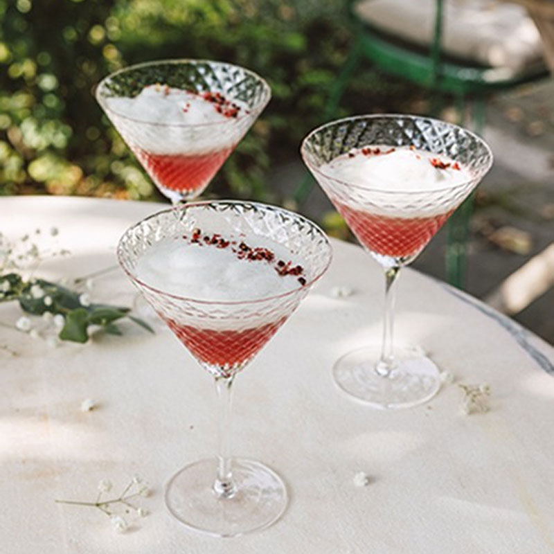 Zafferano Veneziano Mixology Gläser 4er Set - Mundgeblasene Cocktailgläser Mit Facetten