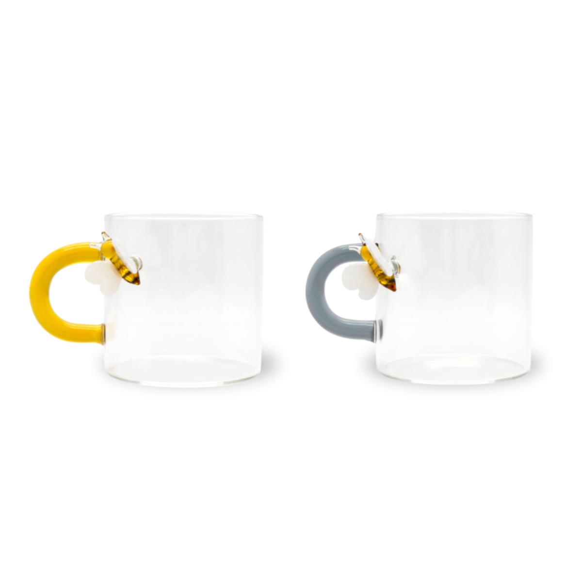WD Lifestyle - Lot De 4 Cuillères à Café Décorées En Verre Soufflé - Modèle Azurro - Hauteur 9,5 Cm - 12
