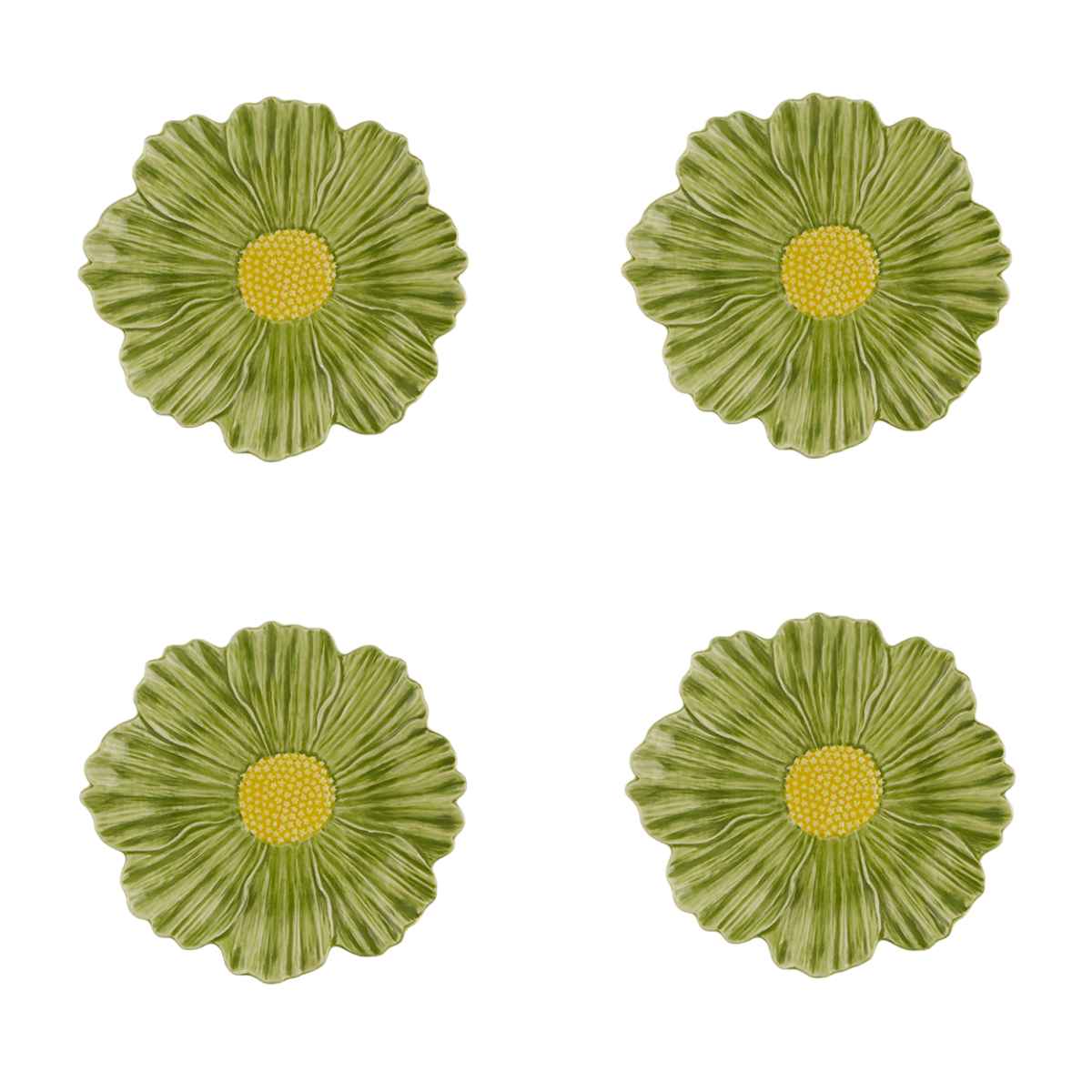 BORDALLO PINHEIRO Set of 4 Dessert Plates Cosmos Maria Flor 22 cm