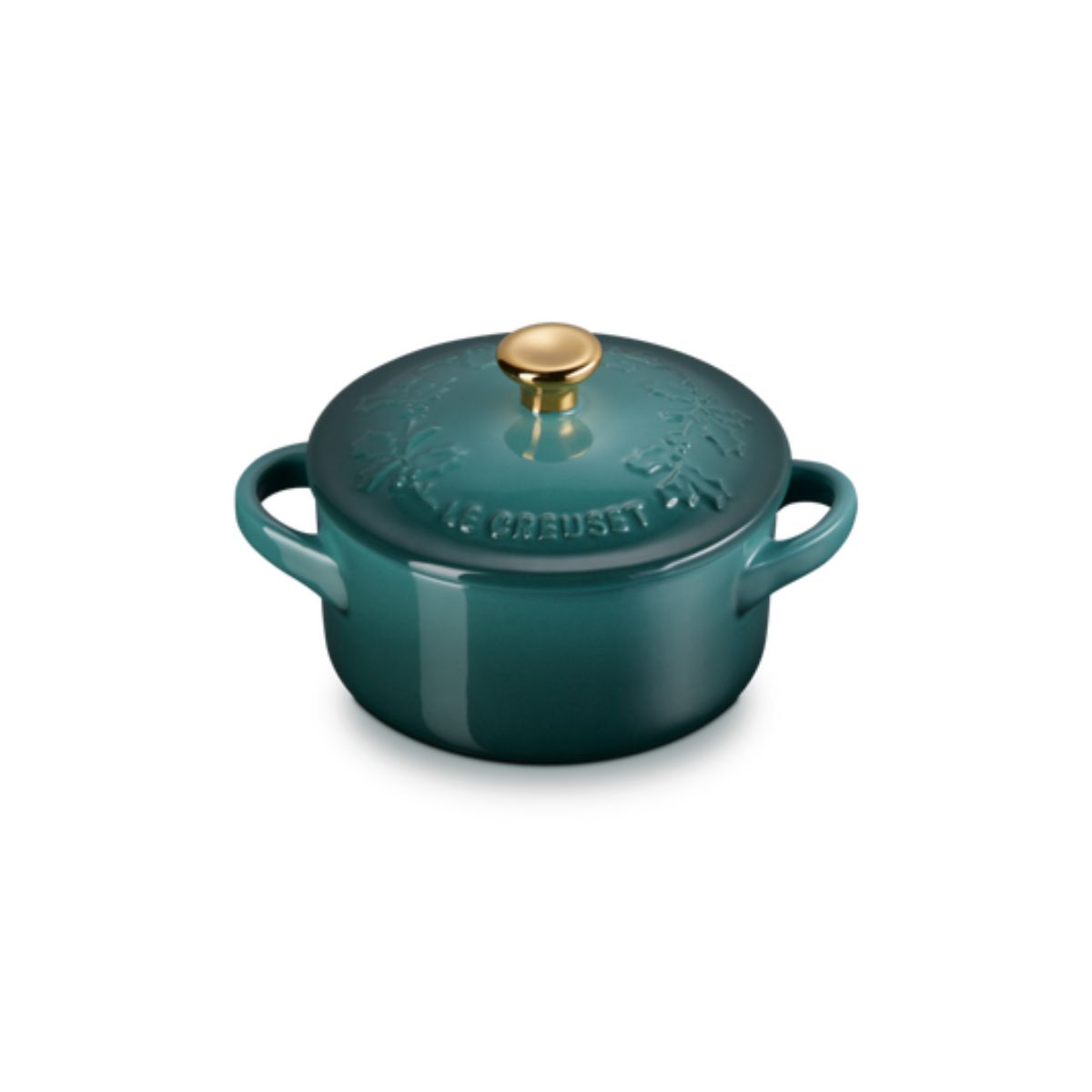 LE CREUSET Mini Cocotte Holly 10 cm Green Artichoke Erresse Shop